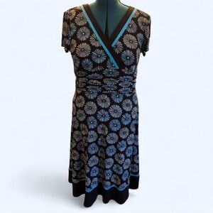 Black and Blue Floral Maxi Dress